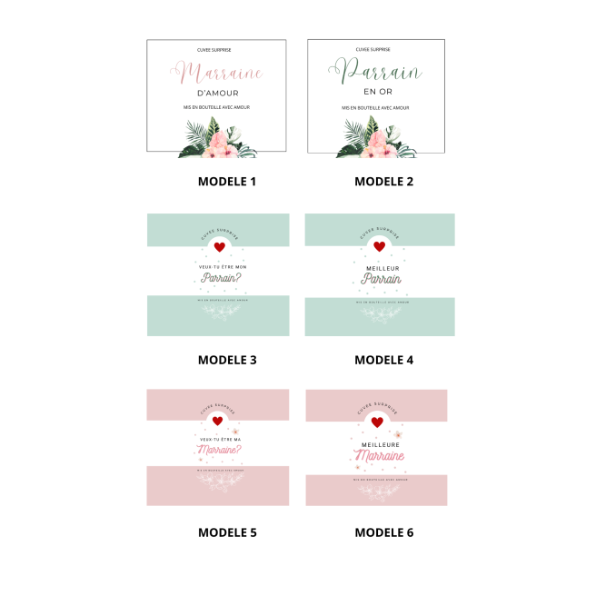 Etiquette pour bouteille de bulles